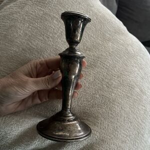 Vintage Gorham Sterling Silver Candle Stick Holder Bent 7” As IS